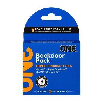 Презервативи ONE Backdoor 3 шт., картонна коробка (м'ята упаковка!!! 2350959196 фото