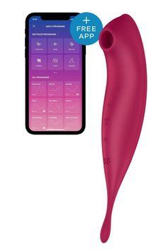 Вакуумний вібратор Satisfyer Twirling Pro+ dark red 1698409978 фото