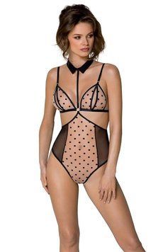 Боді Еротична прозора жіноча DOMINICA BODY S/M - Passion Бежевий ( SO8425 ) 1957970535 фото