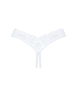 Трусики з доступом еротичні тонг білий Obsessive Heavenlly crotchless Білий M/L ( SO8189 ) 1885051984 фото