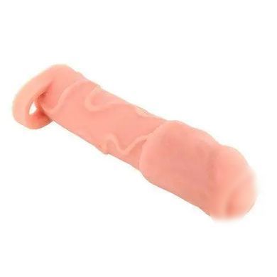 Насадка на член Real Body - Real Extender DICKY с закрытой головкой и кольцом для мошонки 1259279686 фото