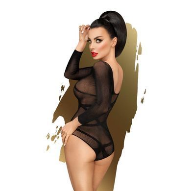 Боди Penthouse High On Love XL Black, глубокий вырез на спине, имитация стреп 1677312340 фото