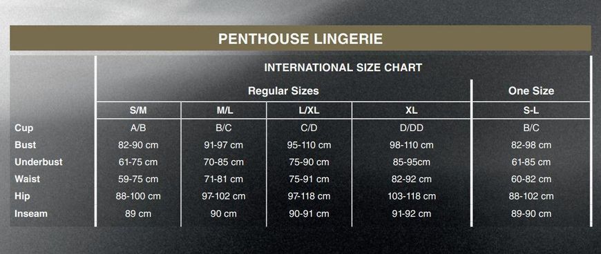 Боди Penthouse High On Love XL Black, глубокий вырез на спине, имитация стреп 1677312340 фото