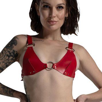 Лиф из натуральной кожи Feral Feelings - Bikini Top Red 2095561499 фото