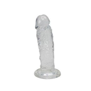 Прозорий фалоімітатор Alive Jelly Dildo Majestic, ТПЕ, присоска, діаметр 3.7см, довжина 14.7см Feromon 1501777516 фото