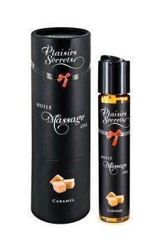 Массажное масло Plaisirs Secrets Caramel (59 мл) с афродизиаками, съедобное, подарочная упаковка 1259127471 фото