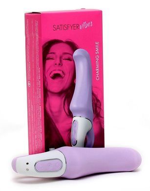 Потужний вібратор Satisfyer Vibes Charming Smile з гнучким стволом, литий силікон, 12 режимів роботи Feromon 1259134079 фото