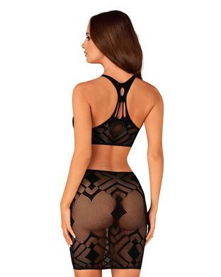 Эротичный полупрозрачный комплект Obsessive K101 top & skirt S/M/L, топ, юбка 1885051986 фото