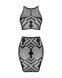Эротичный полупрозрачный комплект Obsessive K101 top & skirt S/M/L, топ, юбка 1885051986 фото 3