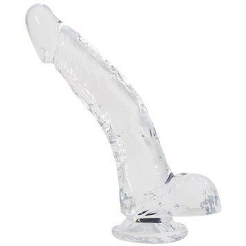 Прозорий фалоімітатор Alive Jelly Dildo Stallion, ТПЕ, присоска, діаметр 3,5см, довжина 22см Feromon 1476554693 фото