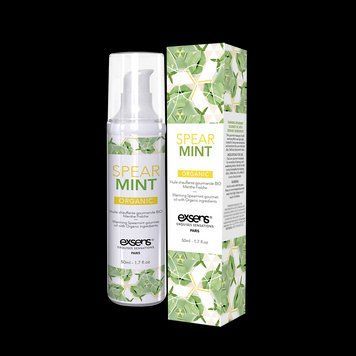 Массажное масло EXSENS Organic Spear Mint 50мл разогревающее, без сахара, без парабенов, съедобное 1259127302 фото