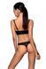 Комплект из эко-кожи с люверсами и ремешками Passion MALWIA BIKINI L/XL, black, бра и трусики 1586661374 фото 2
