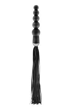 Флоггер с ручкой - анальными бусами Fetish Tentation Whip with Rosary Handle 1330752894 фото
