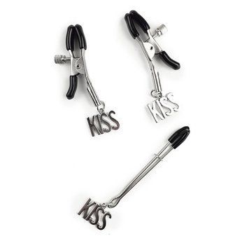 Зажимы для сосков и клитора Art of Sex - Nipple and clit clamps KISS 1575895025 фото