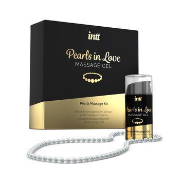 Набор для жемчужного массажа Intt Pearls in Love: ожерелье и силиконовый массажный гель 1259133551 фото
