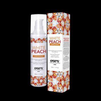 Массажное масло EXSENS Organic White Peach 50 мл разогревающее, без сахара, без парабенов, съедобное 1259127303 фото