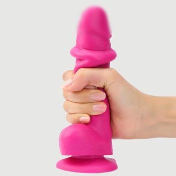 Фаллоимитатор Strap-On-Me SLIDING SKIN REALISTIC DILDO FUCHSIA - L Feromon 1660968587 фото