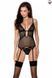 Корсет з декольте ERZA CORSET black L/XL - Passion, пажі, трусики, напівпрозорий Feromon 1259137062 фото 3