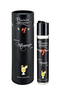 Массажное масло Plaisirs Secrets Pina Colada (59 мл) с афродизиаками, съедобное, подарочная упаковка 1259127475 фото