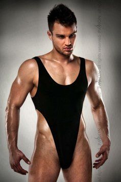 Мужское боди с высоким вырезом бедра Passion 010 BODY black L/XL Feromon 1259123193 фото