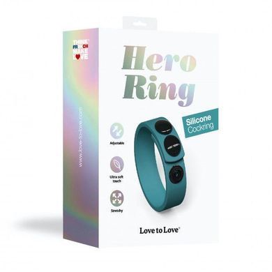 Регулируемое эрекционное кольцо на кнопках Love To Love HERO RING - TEAL ME 1497296286 фото