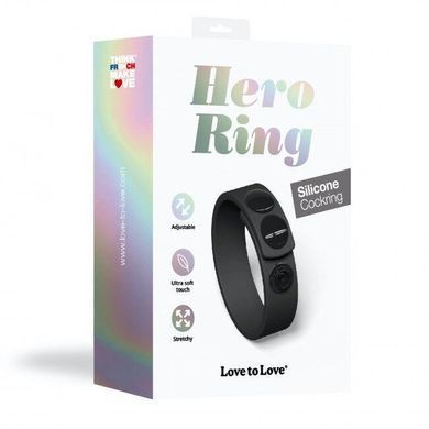 Регулируемое эрекционное кольцо на кнопках Love To Love HERO RING - BLACK ONYX 1497296287 фото