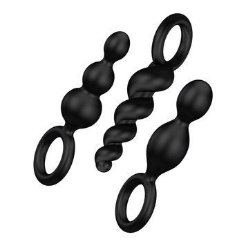 Набір анальних іграшок Satisfyer Plugs black (set of 3) &mdash; Booty Call (м'ята упаковка!!!! 2552267999 фото