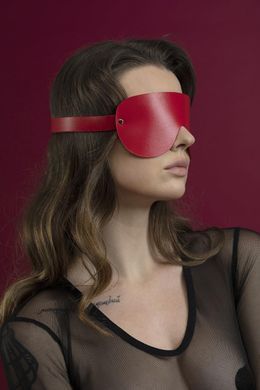 Маска на глаза Feral Feelings - Blindfold Mask, натуральная кожа, красная 1259127427 фото
