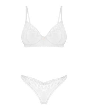 Комплект Obsessive Alissium 2-pcs set, M/L, кружево, лиф с мягкой чашкой, трусики танга 2281970556 фото