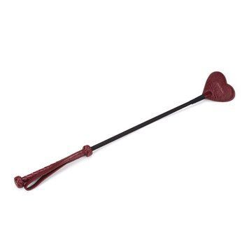 Шлепалка-сердечко Liebe Seele Wine Red Riding Crop with Heart-Shape Tip, натуральная кожа 2091939395 фото