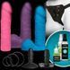 Набор для страпона Doc Johnson Vac-U-Lock Dual Density UltraSKYN Colors Set, диаметр 3х4,5см 1259135744 фото 1
