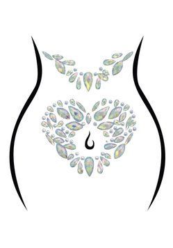 Наклейки стрази прикраси для тіла Leg Avenue Novalie body jewels sticker Білий Універсальний (SO9179) 2059567485 фото