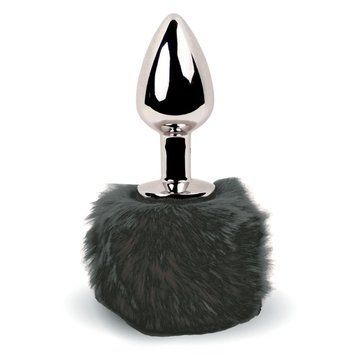 Анальная пробка FeelzToys - Bunny Tails Butt Plug Black 1494231176 фото