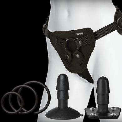 Набор для страпона Doc Johnson Vac-U-Lock Crystal Jellies Set, диаметр 3,8см, 2&times;4,5см, 5,1см 1259135745 фото