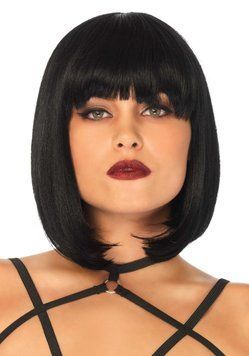 Короткий парик каре с челкой Leg Avenue Short natural bob wig, черный 2059567404 фото