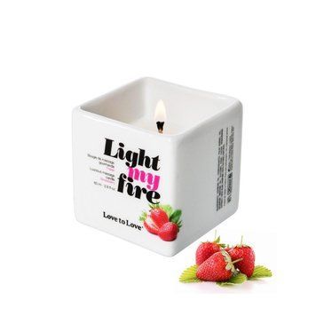 Масажна свічка Love To Love LIGHT MY FIRE Strawberry (80 мл) без парабенів та консервантів ( SO1398 ) Feromon 1259123684 фото