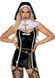 Виниловый костюм монашки Leg Avenue Sinful Sister L, комбинезон, воротник, пояс, головной убор 1859546640 фото 1