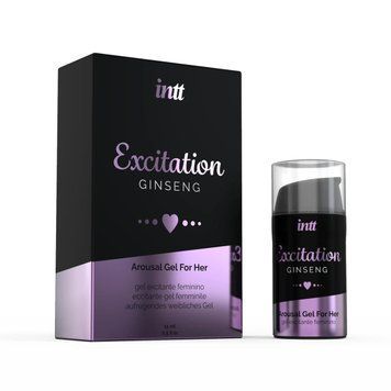 Возбуждающий гель Intt Excitation (15 мл) с экстрактом женьшеня, с эффектом вибрации 1259133559 фото