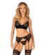 Комплект Obsessive Chemeris 3-pcs set XL/2XL, стринги, пояс для чулок, бюстгальтер 2174081293 фото 1