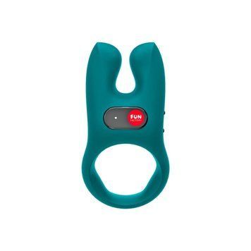 Эрекционное виброкольцо с двойной стимуляцией клитора Fun Factory NŌS deep sea blue, 2 мотора 2445692305 фото