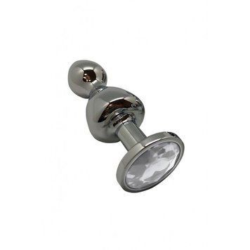 Анальна пробка Wooomy Lollypop Double Ball Metal Plug S 1781709945 фото