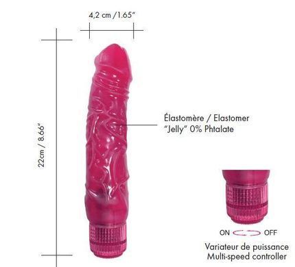 Фаллоімітатор вібратор Dorcel Jelly Boy, діаметр 4,2см ТПЕ, плавна регулювання потужності вібрації Feromon 1259123128 фото