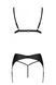 Комплект из эко-кожи Passion MILEY SET S/M, black, трусики, бюстгальтер, пояс для чулок 1586661384 фото 4