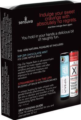 Подарочный набор Sensuva Lips & Nips Pleasure Kit - Chocolate Strawberry 2 x 4г 2689391496 фото
