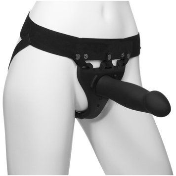 Страпон унисекс Doc Johnson Body Extensions &ndash; Be Risque, вибрация, пульт управления, полая насадка 1632633489 фото