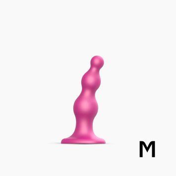Насадка для страпона Strap-On-Me Dildo Plug Beads Framboise Metallic M 1829066159 фото