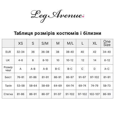 Комплект бесшовного белья Leg Avenue Long sleeve crop top & string Black, One Size, топ, стринги 2059567407 фото