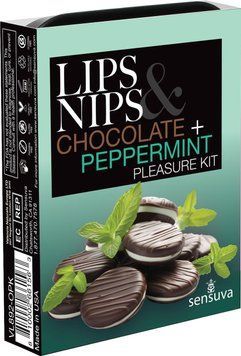 Подарунковий набір Sensuva Lips & Nips Pleasure Kit &mdash; Chocolate Peppermint 2 x 4 г 2689391497 фото