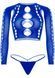 Комплект Leg Avenue Long sleeve crop top & string Royal Blue One Size, топ, стринги 2059567408 фото 3