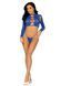 Комплект Leg Avenue Long sleeve crop top & string Royal Blue One Size, топ, стринги 2059567408 фото 6